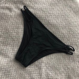 Aerie Black Cut Out Bikini Bottoms